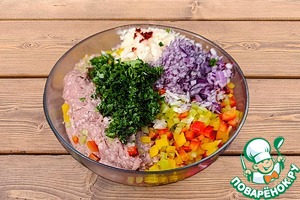 Мясной торт с начинкой для пикника