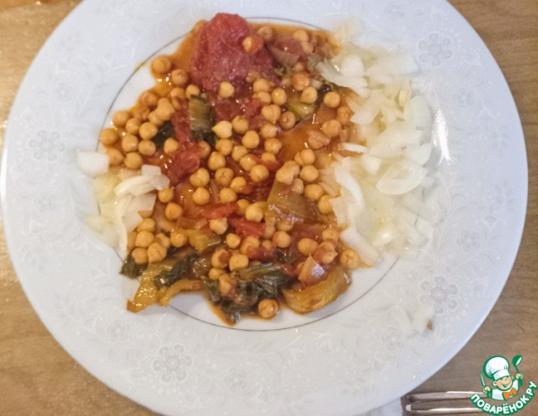 Нут и пак-чой в тамаринде