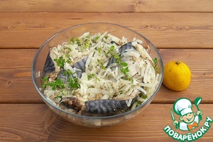 Шашлык из скумбрии с апельсином