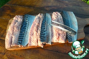 Шашлык из скумбрии с апельсином