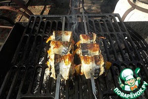 Шашлык из скумбрии с апельсином