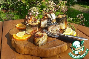 Шашлык из скумбрии с апельсином