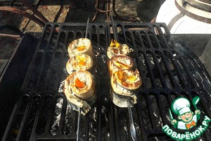 Шашлык из скумбрии с апельсином