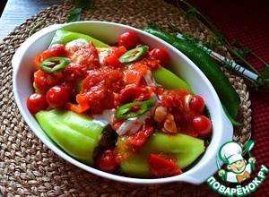 Запечённые фаршированные перцы