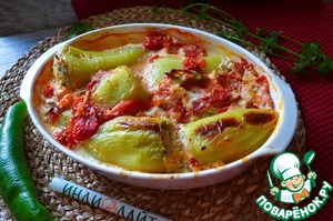 Запечённые фаршированные перцы