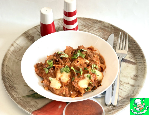 Быстрая сковорода "А-ля лазанья" Быстрая сковорода "А-ля лазанья"