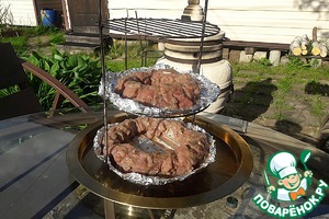 Шашлык на нитке в тандыре