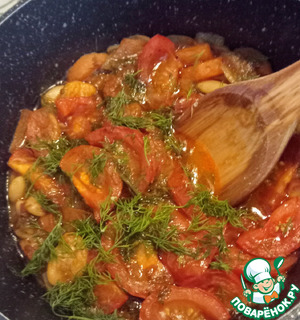 "Гиганты" с помидорами и харисой "Гиганты" с помидорами и харисой