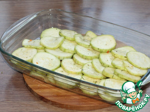 Запеканка с картофелем, кабачками, мясным фаршем