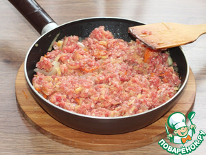 Запеканка с картофелем, кабачками, мясным фаршем