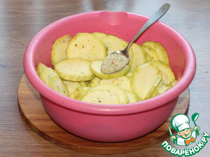 Запеканка с картофелем, кабачками, мясным фаршем