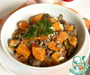 Батат с фаршем и фетой Батат с фаршем и фетой