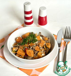 Батат с фаршем и фетой Батат с фаршем и фетой