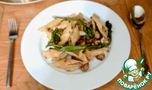 Лапша с грибами в мисо соусе Лапша с грибами в мисо соусе