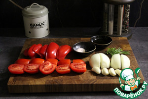 Паста с сыром страчателла и запечёнными овощами