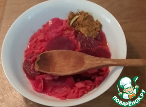 Ризотто в кокосово-свекольном соусе Ризотто в кокосово-свекольном соусе