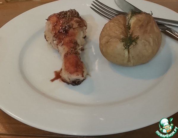 Курица с имбирём, орегано и медом