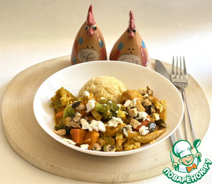 Осеннее рагу с тыквой и брокколи Осеннее рагу с тыквой и брокколи