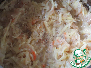 Запеканка из квашеной капусты с сыром