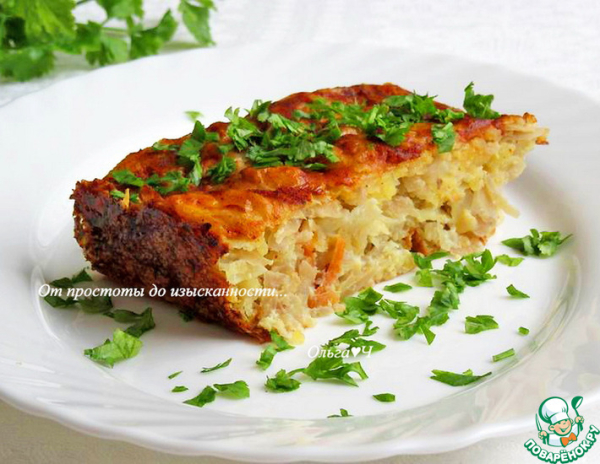 Запеканка из квашеной капусты с сыром